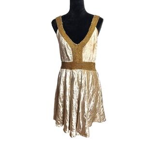RAGA NWT Romantic Visions Beaded Velvet Mini Dress Size L